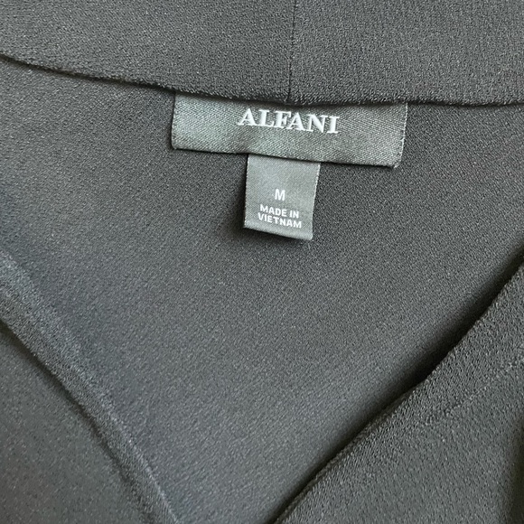 Alfani casual black front knot sleeveless v-neck blouse - Picture 5 of 10